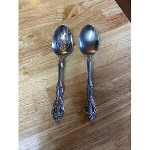 Oneida USA Michelangelo Stainless Solid and Slotted Serving Spoons-Set of 2